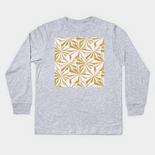 Retro Abstract Pastel Geometry Kids Long Sleeve T-Shirt